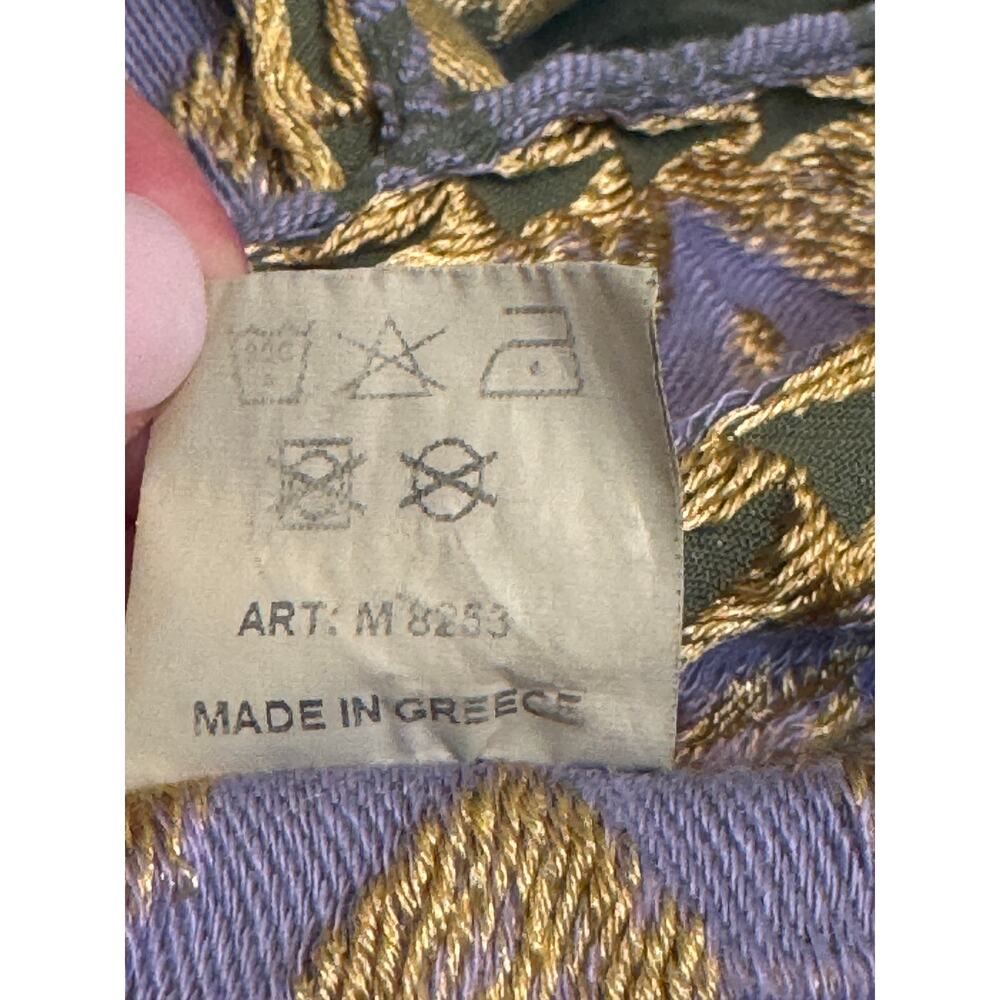 Lace The Label Embroidered Tiered Mini Dress Womens XS Green Gold Cotton Greece - Picture 13 of 13